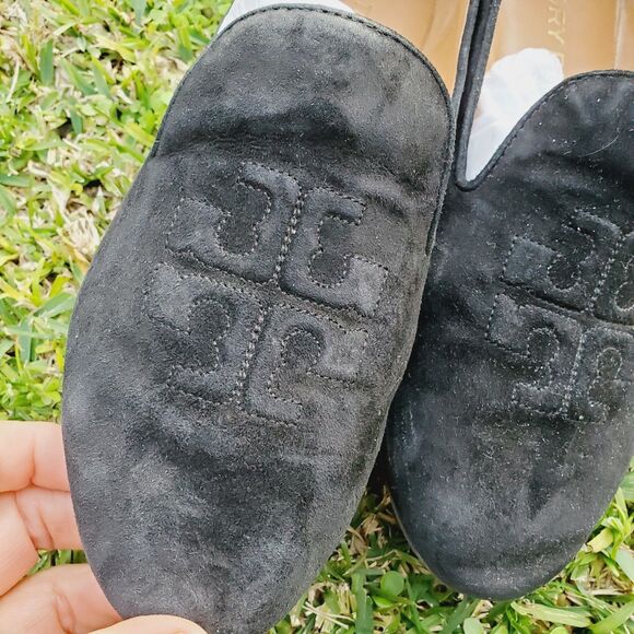 Tory Burch Women's Ruby Smoking Slippers Black Suede Women's - Size 9.5 - Picture 5 of 7